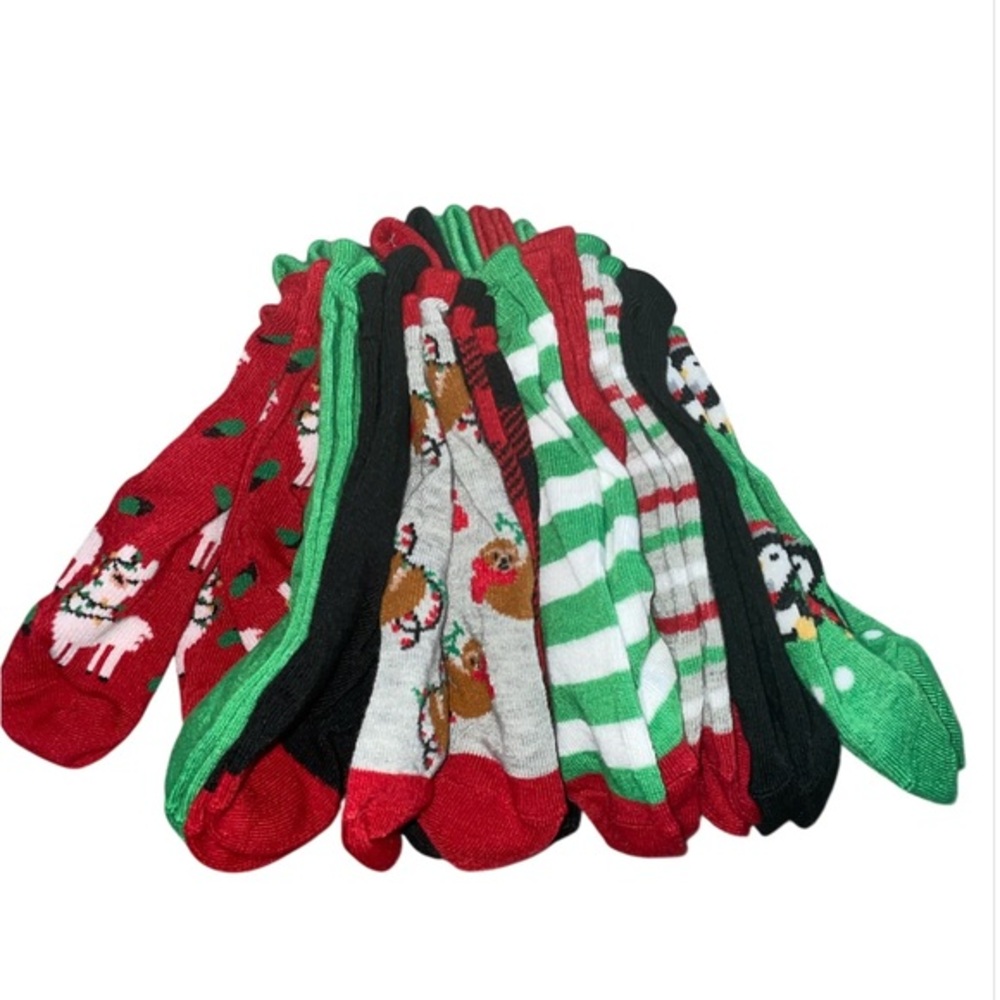 Capelli of New York Christmas Friends Socks - Red Combo